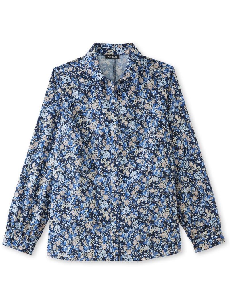 Chemisier manches longues - DAXON Bleu Multicolore - Kiabi