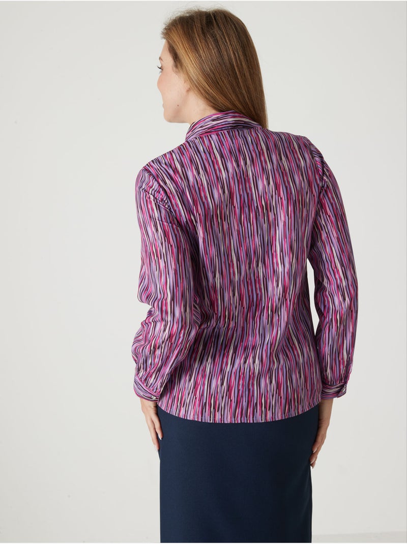 Chemisier manches longues - DAXON Violet - Kiabi