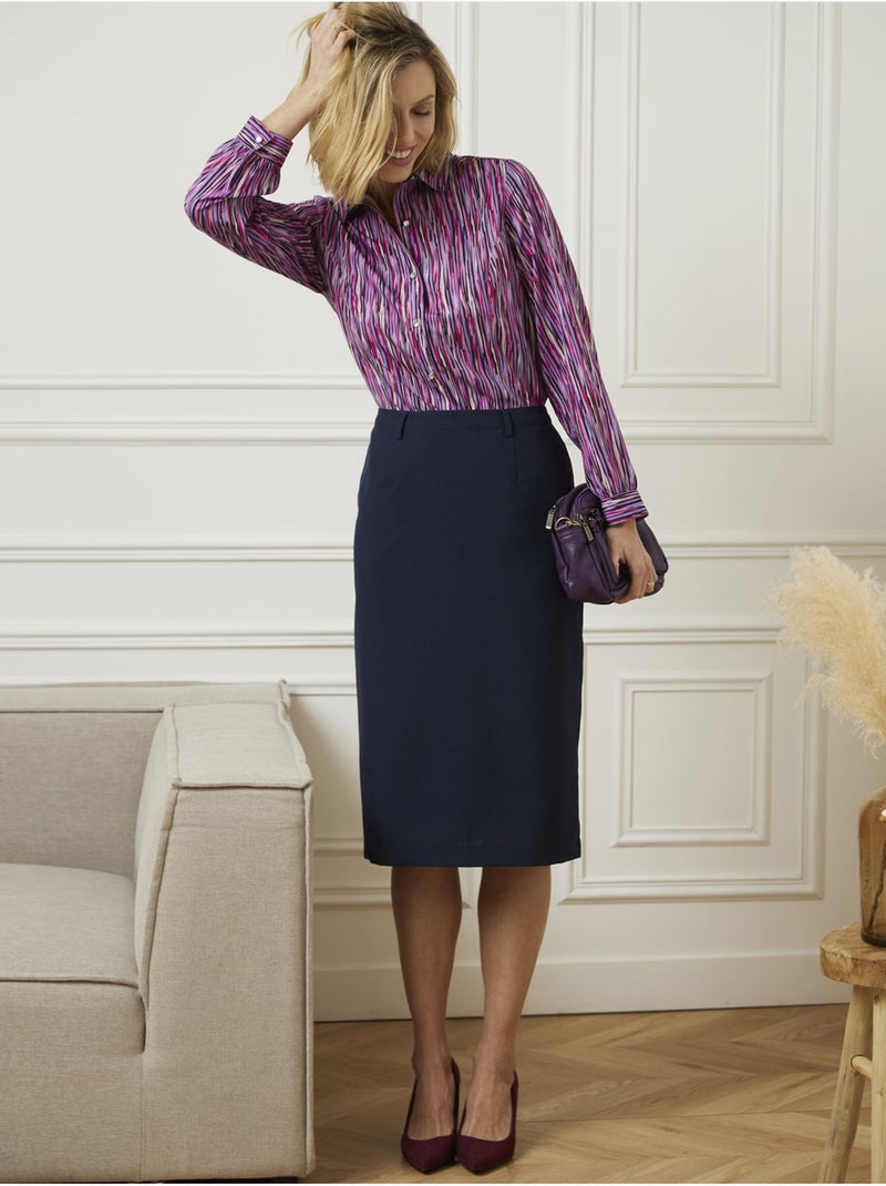 Chemisier manches longues - DAXON Violet - Kiabi