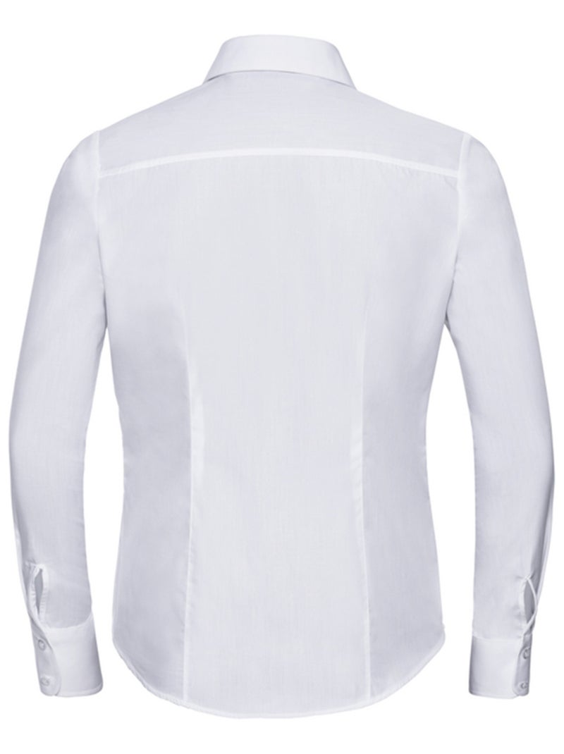 Chemisier manches longues - russell collection Blanc - Kiabi