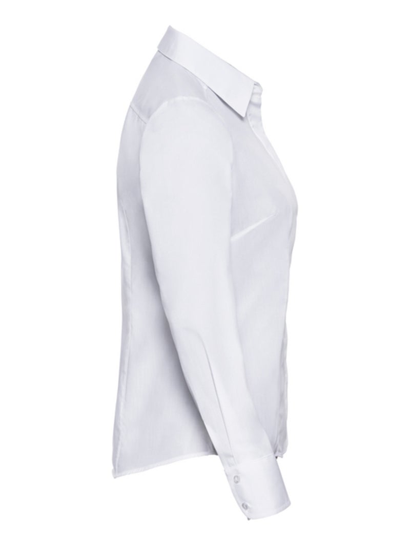 Chemisier manches longues - russell collection Blanc - Kiabi