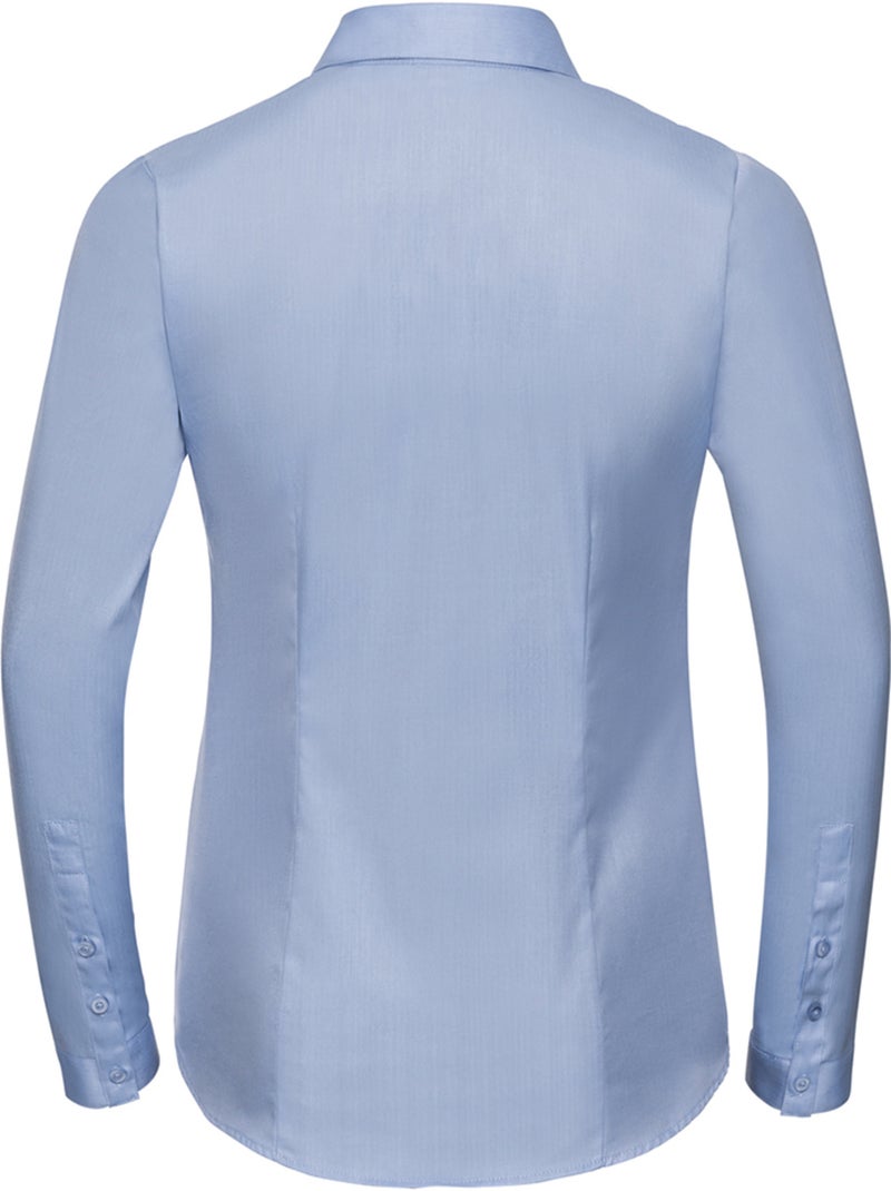 Chemisier manches longues - russell collection Bleu clair - Kiabi