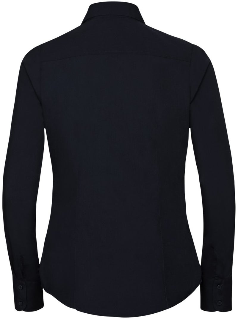 Chemisier manches longues - russell collection Bleu marine - Kiabi