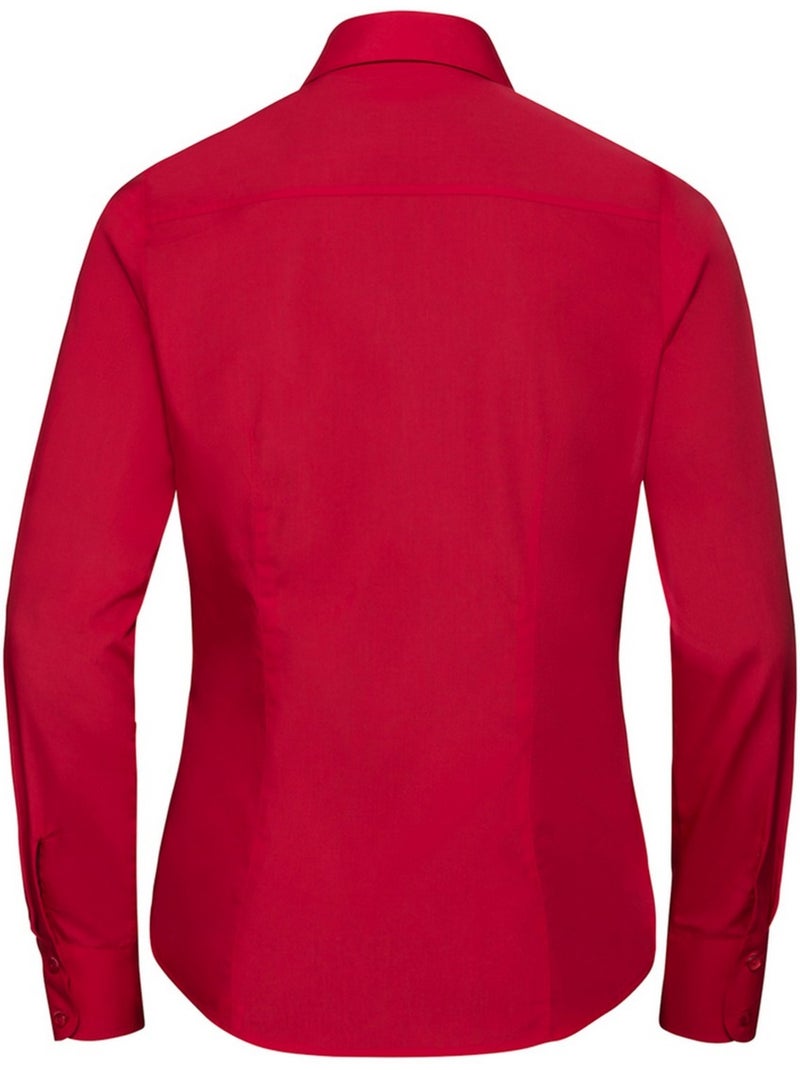 Chemisier manches longues - russell collection Rouge tomate - Kiabi