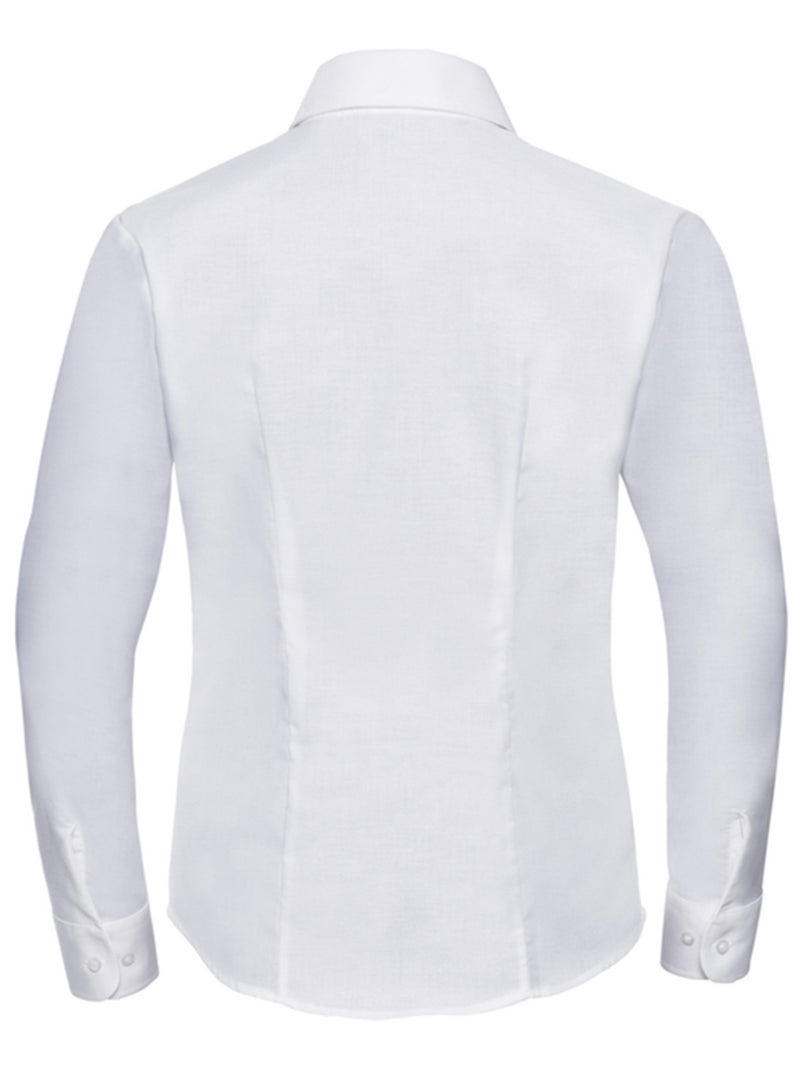 Chemisier manches longues classic - russell collection Blanc - Kiabi