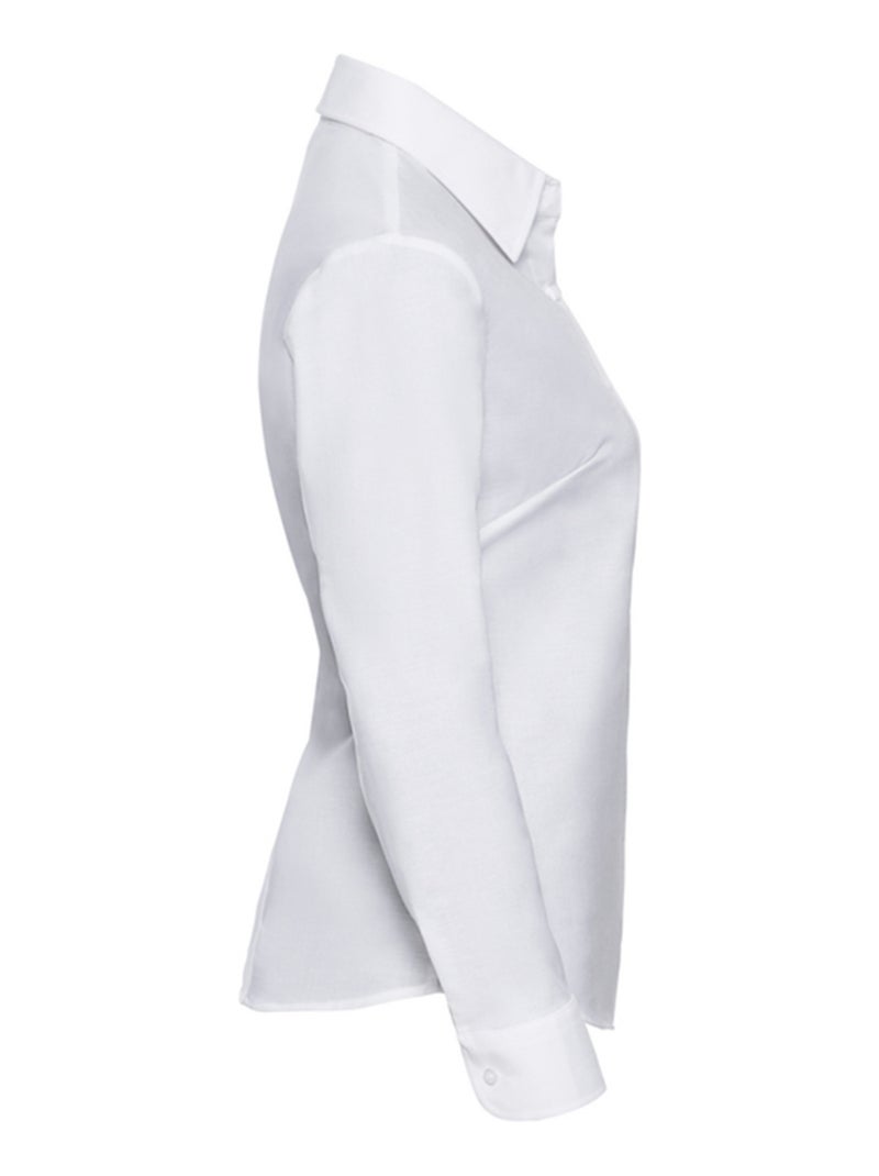 Chemisier manches longues classic - russell collection Blanc - Kiabi