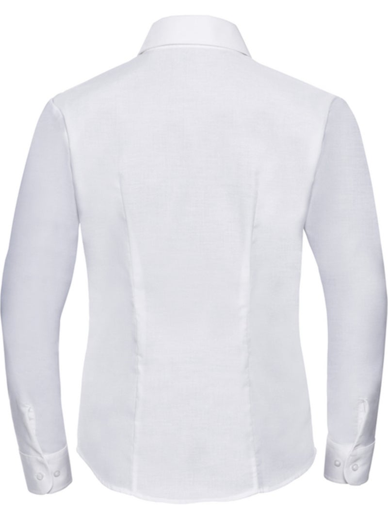 Chemisier manches longues classic - russell collection Blanc - Kiabi