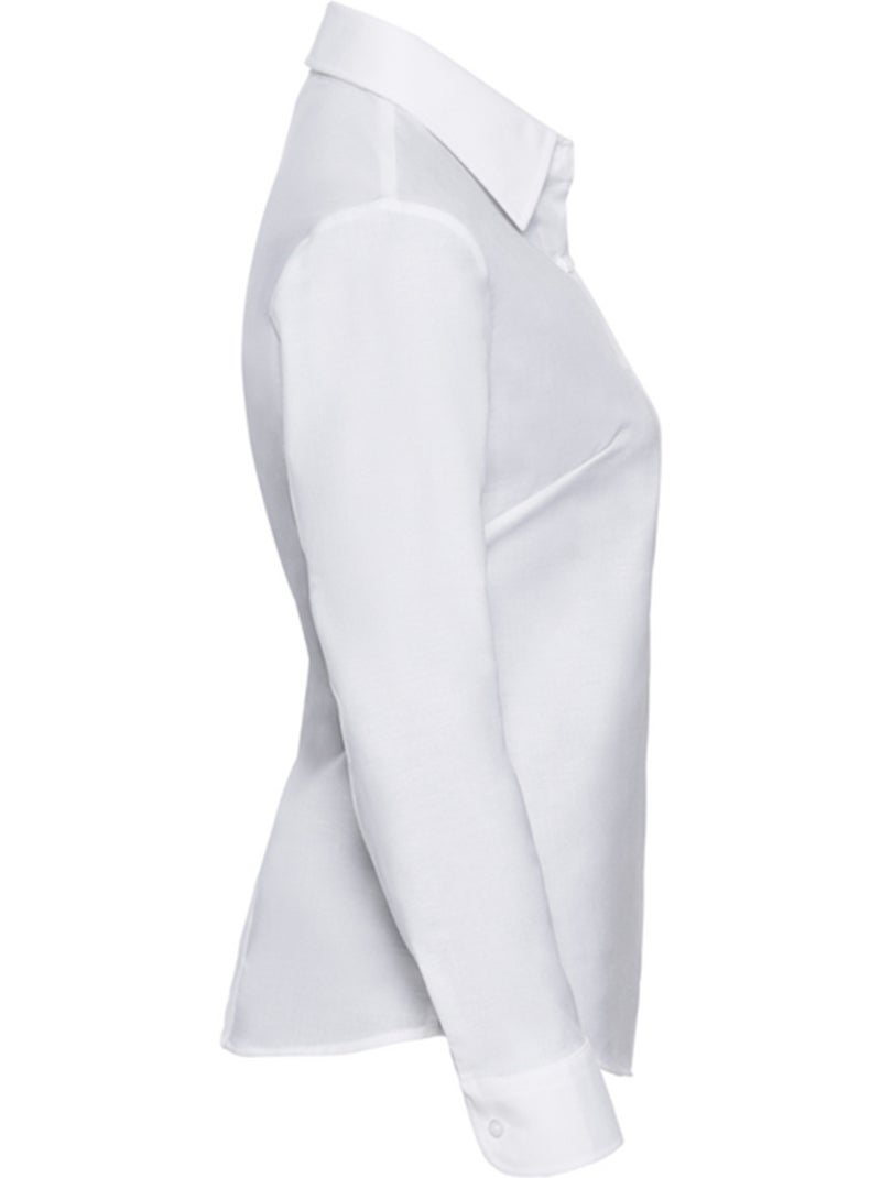 Chemisier manches longues classic - russell collection Blanc - Kiabi