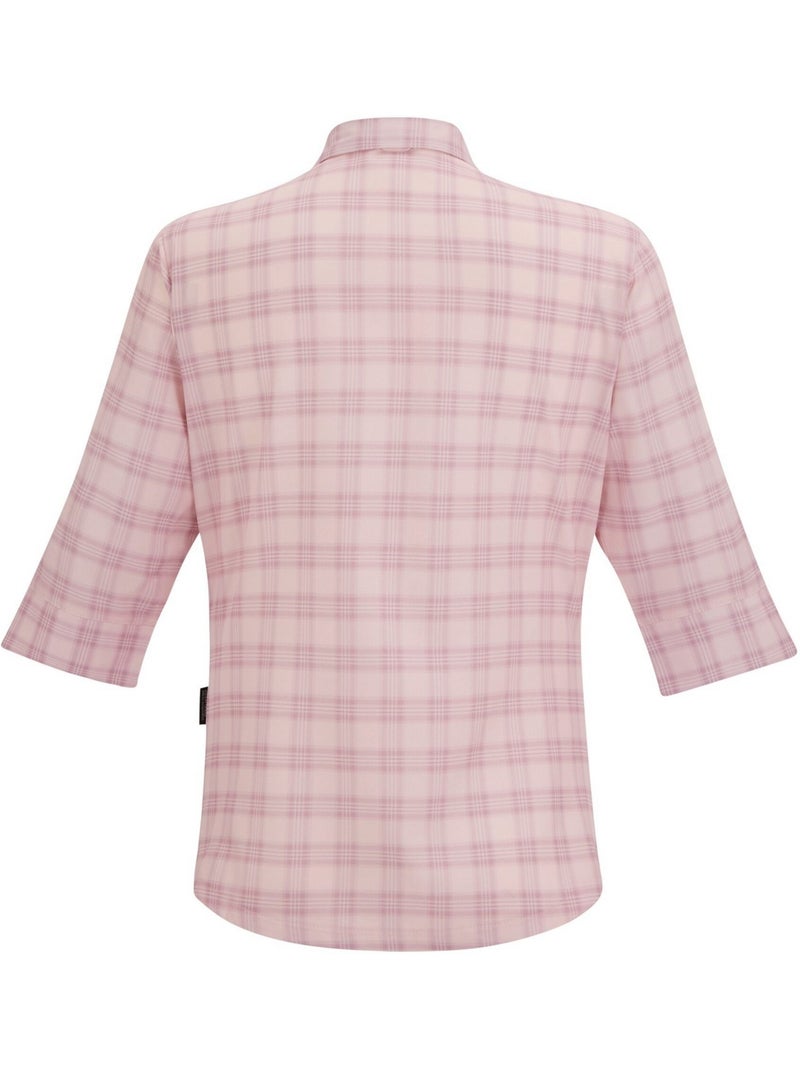 Chemisier manches ¾ motif/style à carreaux keralin - regatta Rose pâle - Kiabi