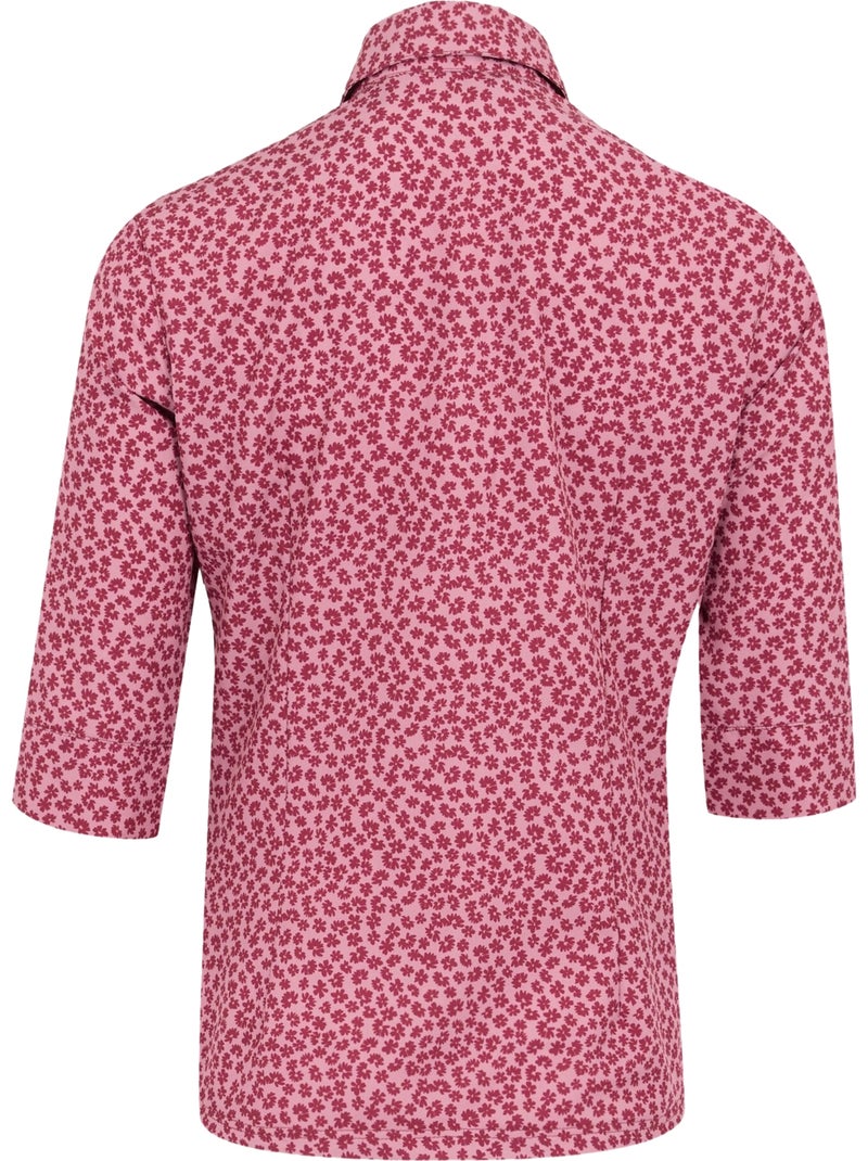 Chemisier manches ¾ motif/style floral kinnis - regatta Rose fushia - Kiabi