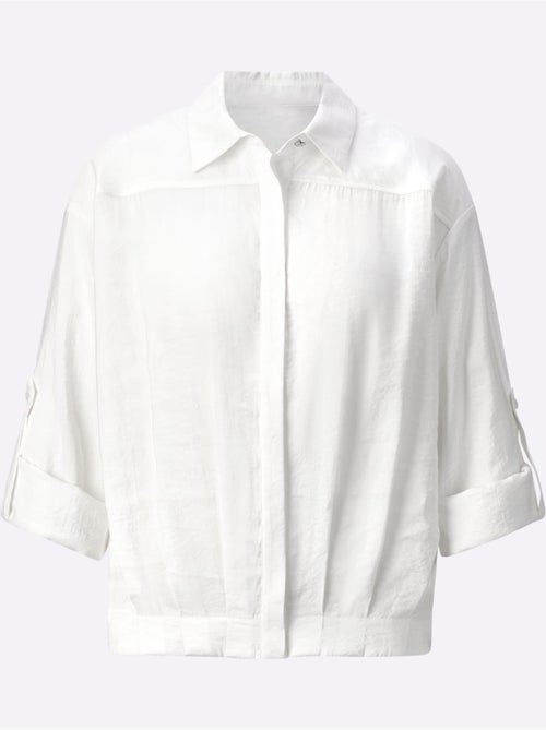 Chemisier Mélange De Modal Doux - Taille Standard - Helline - Kiabi Chemisier Mélange De Modal Doux - Taille Standard - Helline - Kiabi