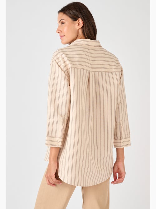 Chemisier mélange lin et viscose - Damart - Kiabi