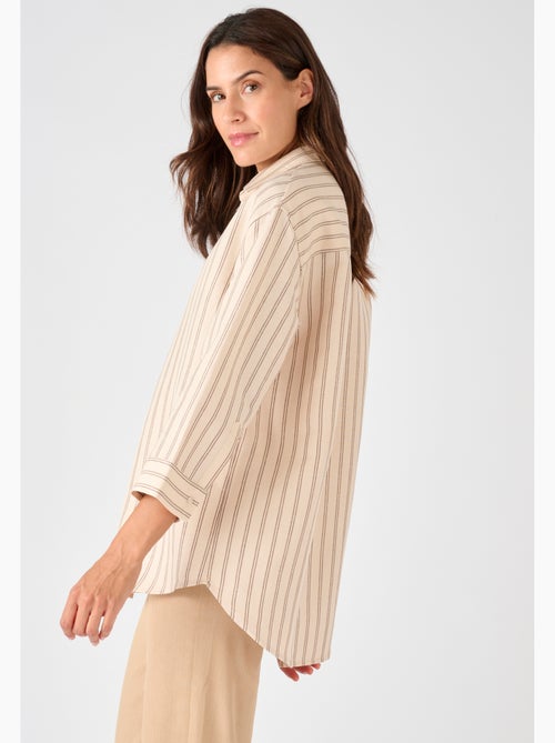 Chemisier mélange lin et viscose - Damart - Kiabi
