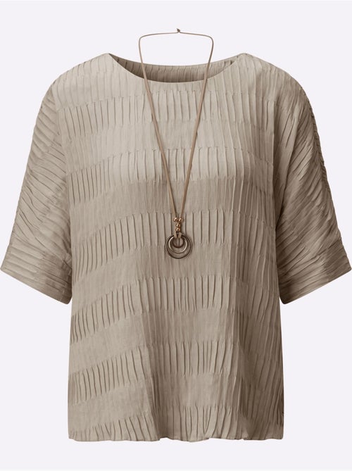 Chemisier Mélange Viscose-lin Estival - Taille Standard - Helline - Kiabi