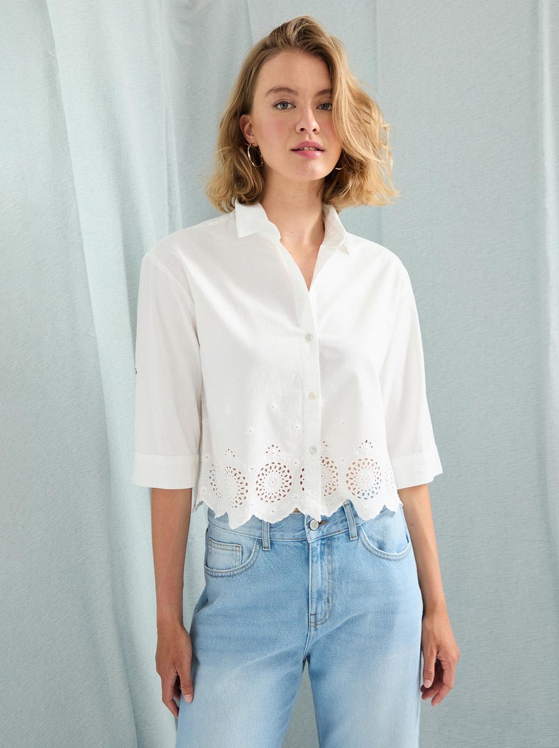 Chemisier MO Fashion Blanc - Kiabi