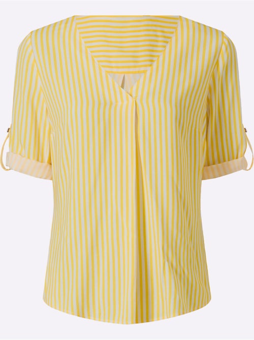 Chemisier Motif à Rayures Mode - Taille Standard - Helline - Kiabi Chemisier Motif à Rayures Mode - Taille Standard - Helline - Kiabi