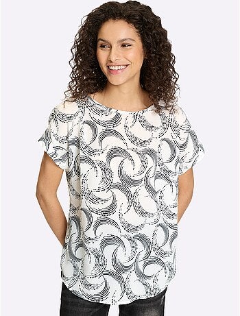 Chemisier Motif Abstrait - Taille Standard - Helline