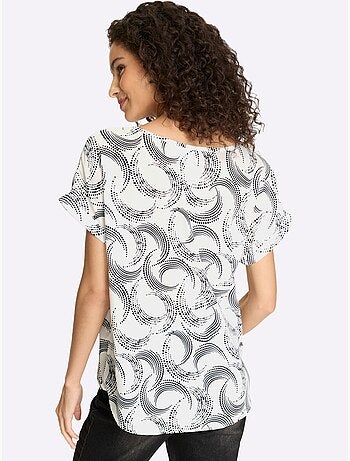 Chemisier Motif Abstrait - Taille Standard - Helline