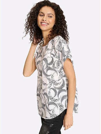 Chemisier Motif Abstrait - Taille Standard - Helline