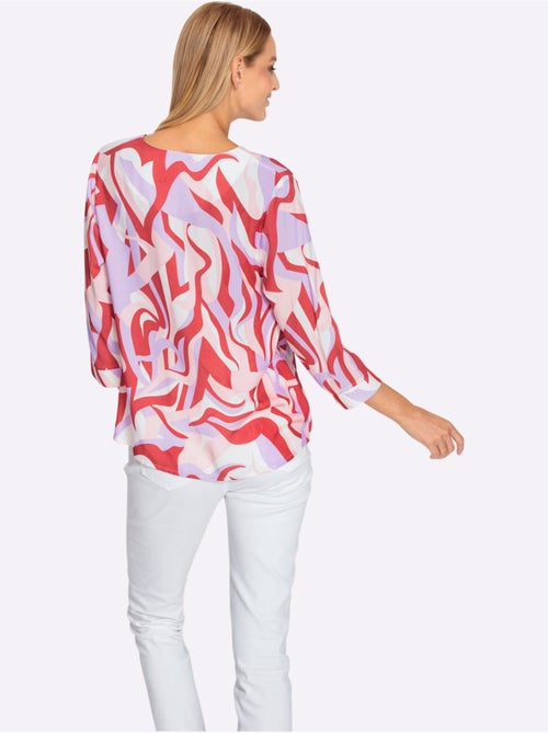 Chemisier Motif Abstrait - Taille Standard - helline - Kiabi