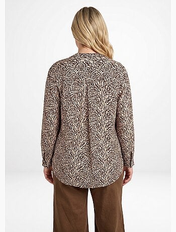 Chemisier motif animalier avec fil doré - afibel