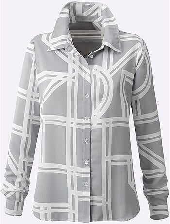Chemisier Motif Graphique - Taille Standard - helline