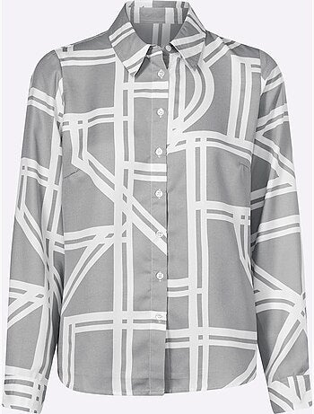 Chemisier Motif Graphique - Taille Standard - helline