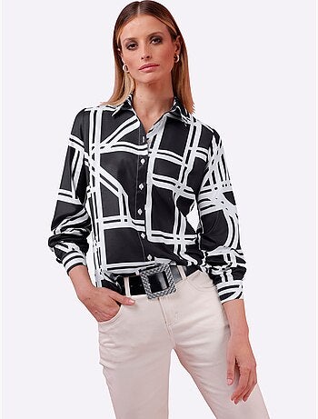 Chemisier Motif Graphique - Taille Standard - helline