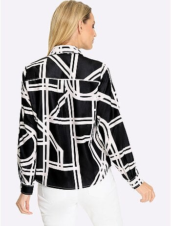 Chemisier Motif Graphique - Taille Standard - helline