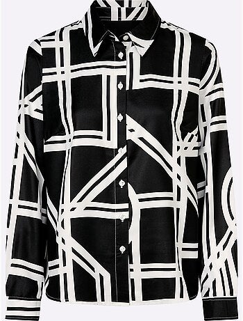 Chemisier Motif Graphique - Taille Standard - helline
