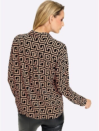 Chemisier Motif Graphique - Taille Standard - Helline