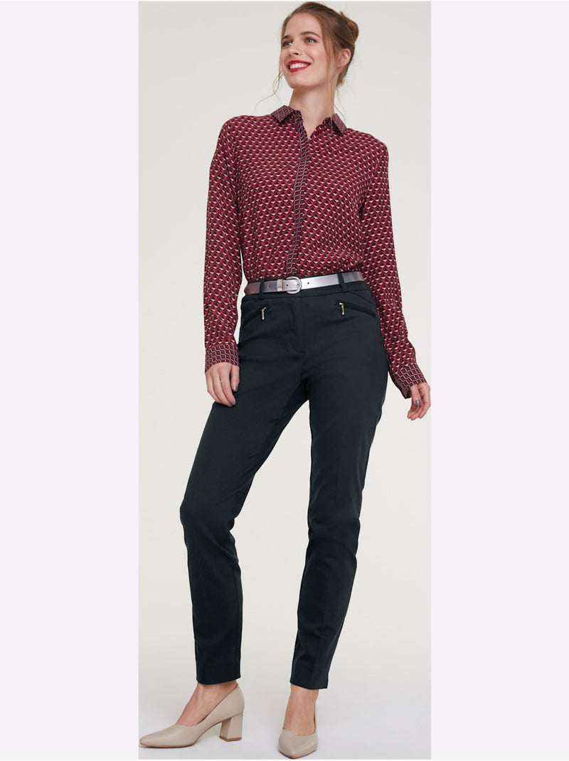 Chemisier Motif Imprimé - Taille Standard - Helline Blanc Violet - Kiabi