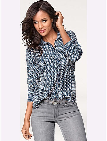 Chemisier Motif Imprimé - Taille Standard - Helline