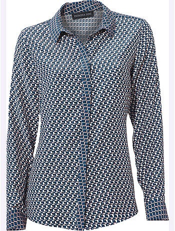 Chemisier Motif Imprimé - Taille Standard - Helline