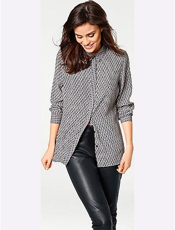Chemisier Motif Imprimé - Taille Standard - Helline