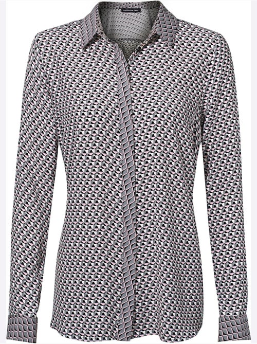 Chemisier Motif Imprimé - Taille Standard - Helline - Kiabi Chemisier Motif Imprimé - Taille Standard - Helline - Kiabi