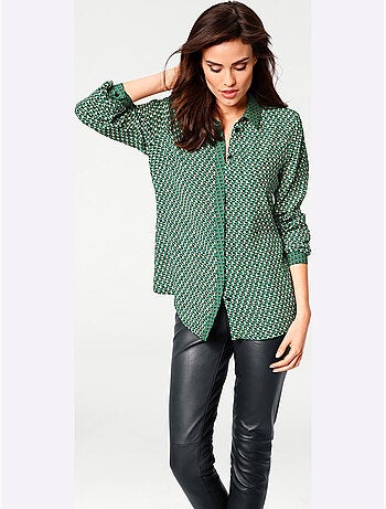 Chemisier Motif Imprimé - Taille Standard - Helline