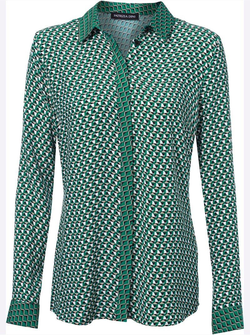 Chemisier Motif Imprimé - Taille Standard - Helline Gris Vert - Kiabi
