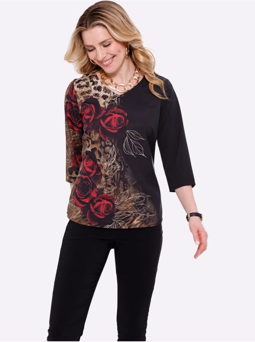 Chemisier Motif Imprimé - Taille Standard - Moda Vilona - Kiabi Chemisier Motif Imprimé - Taille Standard - Moda Vilona - Kiabi
