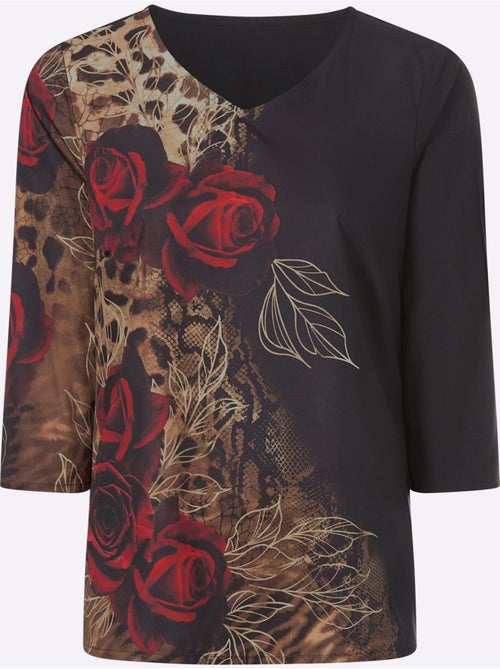Chemisier Motif Imprimé - Taille Standard - Moda Vilona - Kiabi Chemisier Motif Imprimé - Taille Standard - Moda Vilona - Kiabi