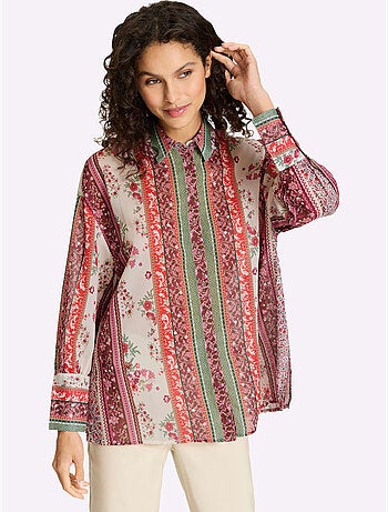 Chemisier Motif Imprimé Exclusif - Taille Standard - helline