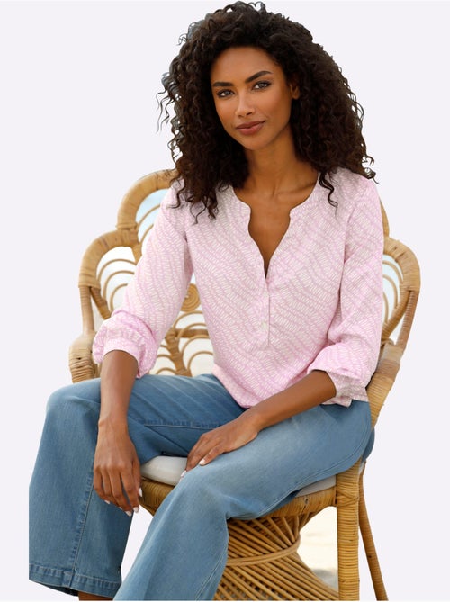 Chemisier Motif Imprimé Exclusif - Taille Standard - Helline - Kiabi Chemisier Motif Imprimé Exclusif - Taille Standard - Helline - Kiabi