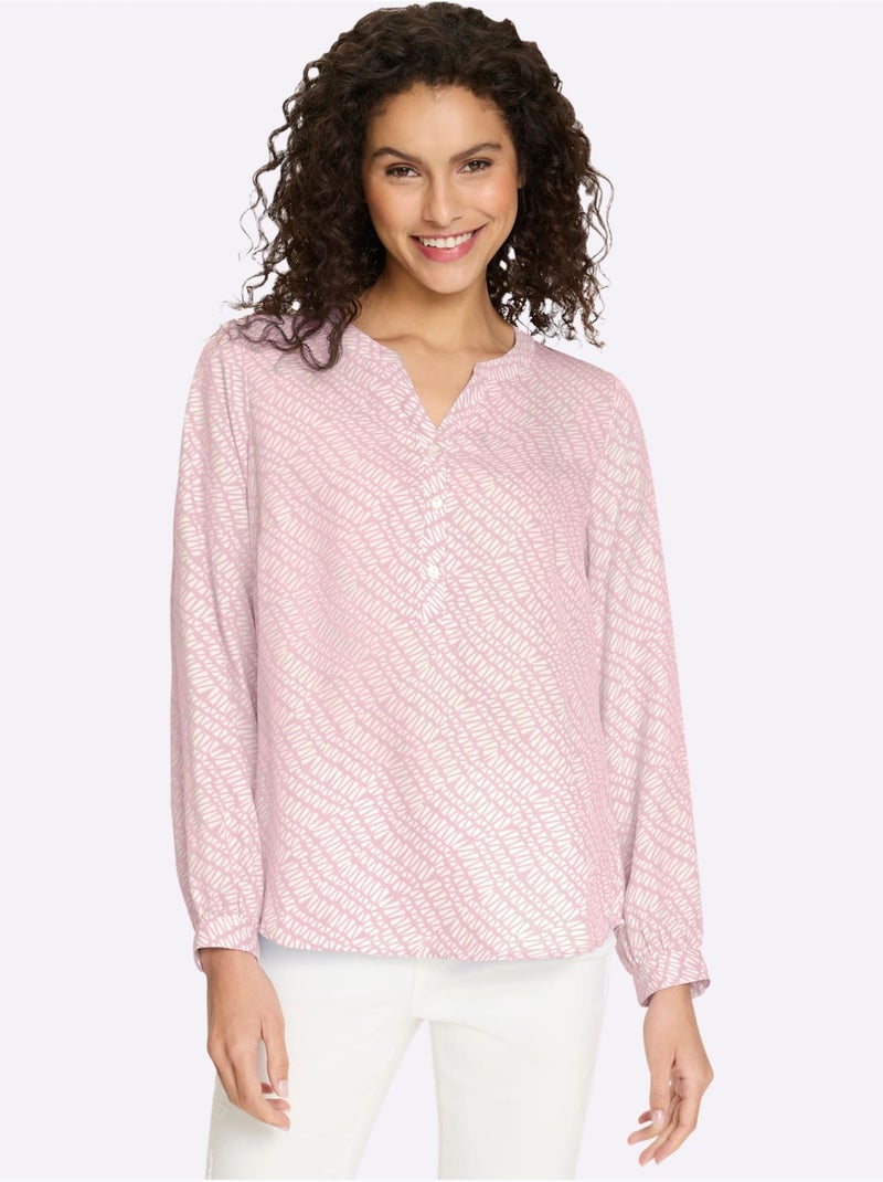 Chemisier Motif Imprimé Exclusif - Taille Standard - Helline Rose clair - Kiabi