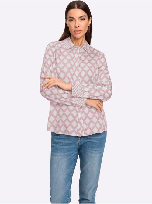 Chemisier Motif Losanges Mode - Taille Standard - Helline - Kiabi