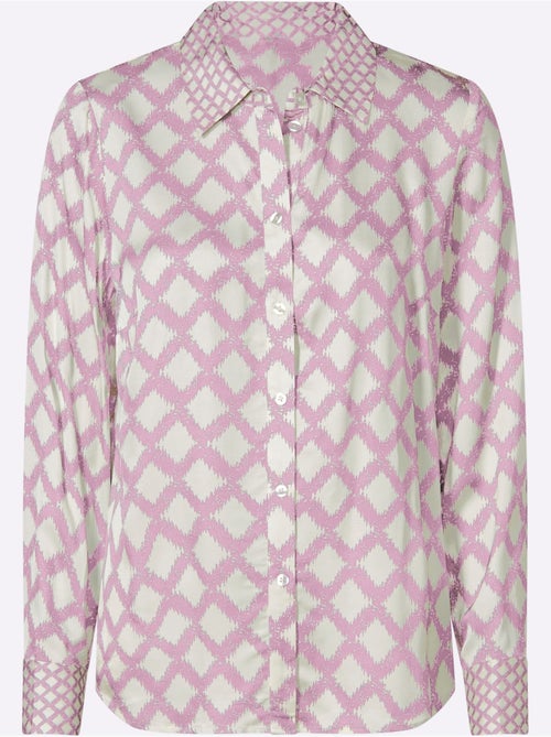 Chemisier Motif Losanges Mode - Taille Standard - Helline - Kiabi