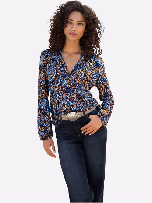 Chemisier Motif Paisley Coloré - Taille Standard - Helline - Kiabi Chemisier Motif Paisley Coloré - Taille Standard - Helline - Kiabi