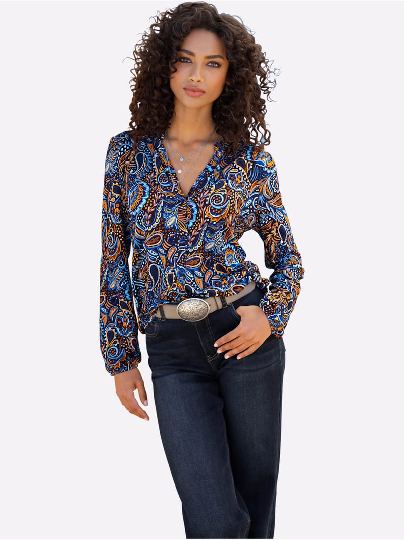 Chemisier Motif Paisley Coloré - Taille Standard - Helline Ambre - Kiabi