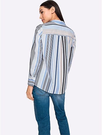 Chemisier Motif Rayé Moderne - Taille Standard - helline