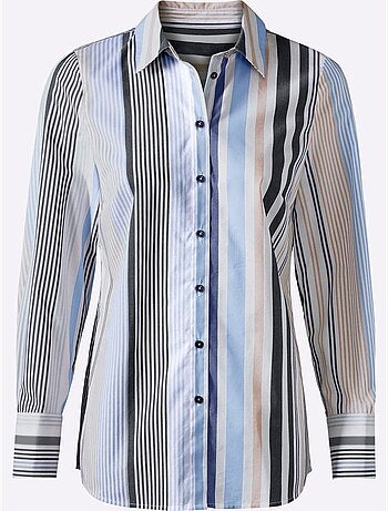 Chemisier Motif Rayé Moderne - Taille Standard - helline