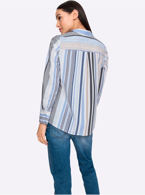 Chemisier Motif Rayé Moderne - Taille Standard - helline - Kiabi